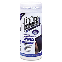 Antistatic Tablet and Laptop Cleaning Wipes, 5 x 7, Unscented, White, 70/Tub (12596)