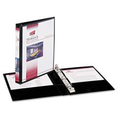 Avery Mini Size Durable View Binder with Round Rings, 3 Rings, 0.5" Capacity, 8.5 x 5.5, Black (27725)