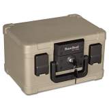 SureSeal By FireKing Fire and Waterproof Chest, 0.15 cu ft, 12.2w x 9.8d x 7.3h, Taupe (SS102)