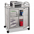 Impromptu Refreshment Cart/Machine Stand, Engineered Wood, 3 Shelf, 34 x 21.25 x 36.5, Gray/Silver (8966GR)