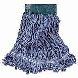 Super Stitch Blend Mop Head, Cotton/Synthetic, Medium, Blue, 6/Carton (D252BLU)