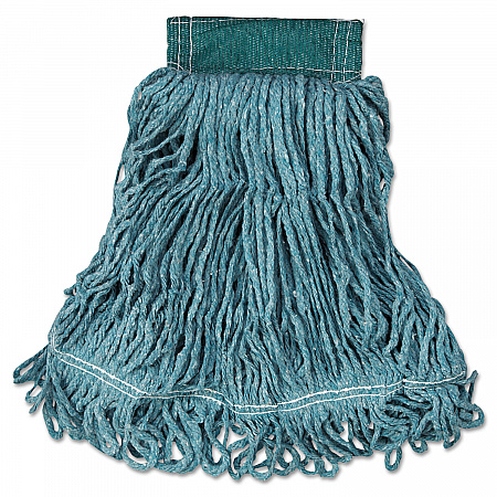Super Stitch Blend Mop Head, Cotton/Synthetic, Medium,  Green, 6/Carton (D252GRE)