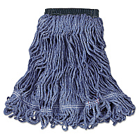 Swinger Loop Wet Mop Head, Medium, Cotton/Synthetic, Blue, 6/Carton (C152BLU)