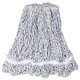 Web Foot Premium Finish Mop Head, White, Med, Cotton/Synthetic, 1". White Headband, 6/Carton (A412)