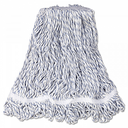 Web Foot Premium Finish Mop Head, White, Med, Cotton/Synthetic, 1