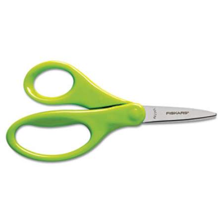 Fiskars Kids/Student Scissors, Pointed Tip, 5" Long, 1.75" Cut Length, Assorted Straight Handles (94307097J)