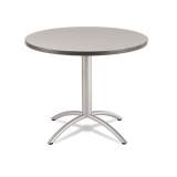 Iceberg CafeWorks Table, Cafe-Height, Round Top, 36" dia x 30"h, Gray/Silver (65621)