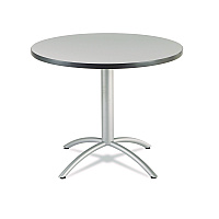 CafeWorks Table, Cafe-Height, Round, 36" x 30", Gray/Silver (65621)