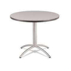 Iceberg CafeWorks Table, Cafe-Height, Round Top, 36" dia x 30"h, Gray/Silver (65621)