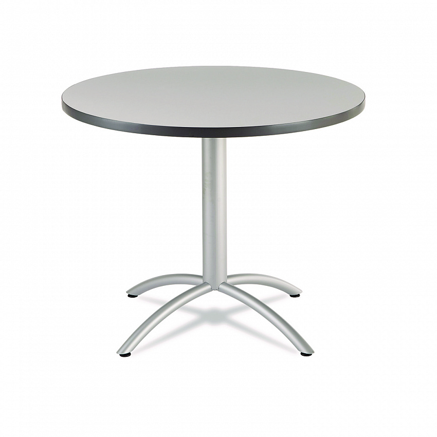 CafeWorks Table, Cafe-Height, Round, 36" x 30", Gray/Silver (65621)