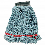 Web Foot Wet Mop Head, Shrinkless, Cotton/Synthetic, Medium, Green, 6/Carton (A252GRE)