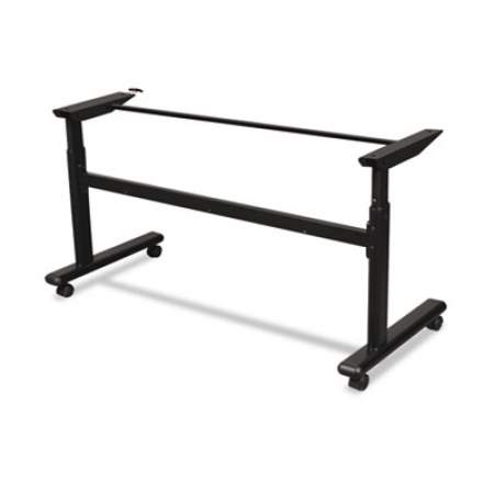 MooreCo Height-Adjustable Flipper Table Base, 60w x 24d x 28.5 to 45h, Black (90316)