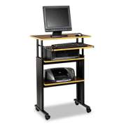 Safco Muv Stand-Up Adjustable-Height Desk, 29.5" x 22" x 35" to 49", Cherry/Black (1929CY)