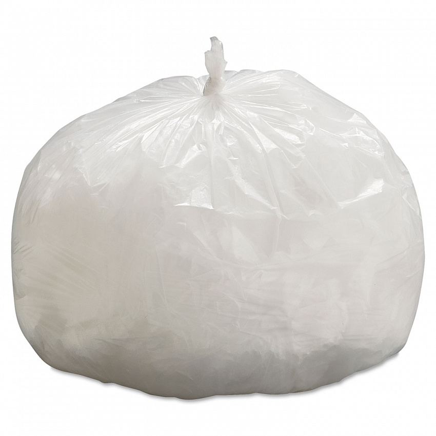 High-Density Can Liners, 33 gal, 9 mic, 33" x 39", Natural, Perforated Roll, 25 Bags/Roll, 20 Rolls/Carton (333912)