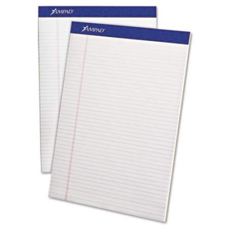 Ampad Perforated Writing Pads, Narrow Rule, 50 White 8.5 x 11.75 Sheets, Dozen (20322)