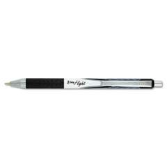 Zebra Z-Grip Flight Ballpoint Pen, Retractable, Bold 1.2 mm, Black Ink, White Barrel, Dozen (21910)
