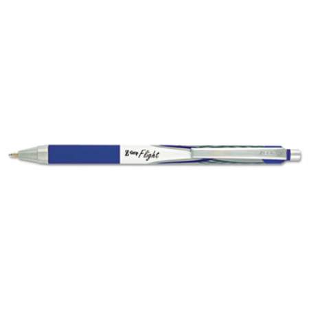 Zebra Z-Grip Flight Ballpoint Pen, Retractable, Bold 1.2 mm, Blue Ink, White Barrel, Dozen (21920)