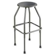 Safco Diesel Industrial Stool with Stationary Seat, Backless, Supports Up to 250 lb, 22" to 30" Seat Height, Pewter (6666)