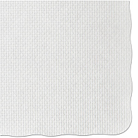 Placemats, Knurl Embossed Surface, Scalloped Edges, 13.5" x 9.5", White, 1,000/Carton (PM32052)