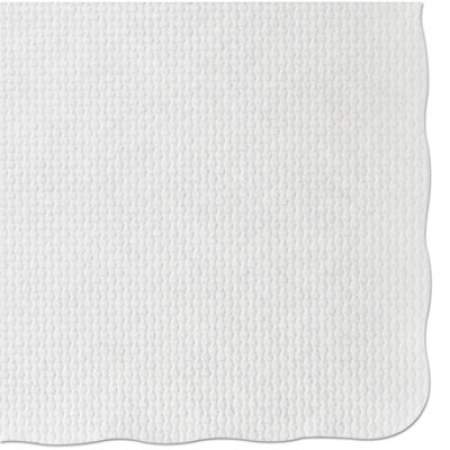 Hoffmaster Knurl Embossed Scalloped Edge Placemats, 9.5 x 13.5, White, 1,000/Carton (PM32052)