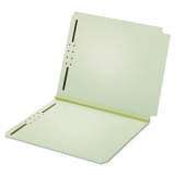 Pendaflex Dual Tab Pressboard Folder with Two Fasteners, Straight Tab, Letter Size, Light Green, 25/Box (45715)