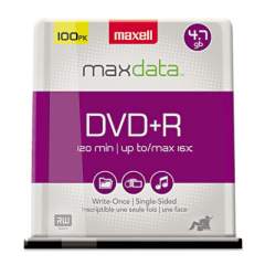 Maxell DVD+R High-Speed Recordable Disc, 4.7 GB, 16x, Spindle, Silver, 100/Pack (639016)
