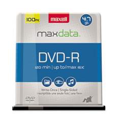 Maxell DVD-R Recordable Disc, 4.7 GB, 16x, Spindle, Gold, 100/Pack (638014)