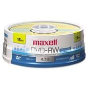 Maxell DVD-RW Rewritable Disc, 4.7 GB, 2x, Spindle, Gold, 15/Pack (635117)
