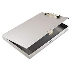 Saunders Tuffwriter Recycled Aluminum Storage Clipboard, 0.5" Clip, Holds 8.5 x 11 She Gray (45300)