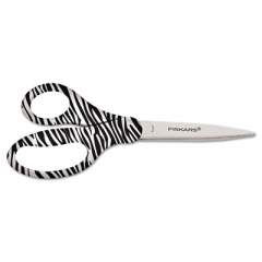 Fiskars Performance Designer Zebra Scissors, 8" Long, 1.75" Cut Length, Black/White Straight Handle (1535821002)