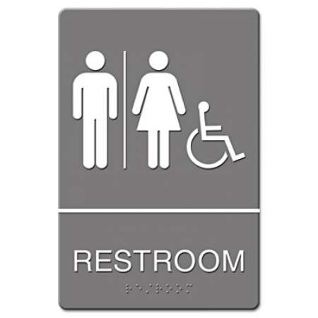 Headline Sign ADA Sign, Restroom/Wheelchair Accessible Tactile Symbol, Molded Plastic, 6 x 9 (4811)