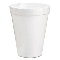 Foam Drink Cups, 8 oz, White, 25/Pack (8J8BG)