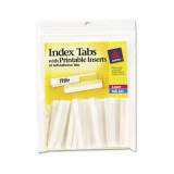 Avery Insertable Index Tabs with Printable Inserts, 1/5-Cut Tabs, Clear, 2" Wide, 25/Pack (16241)