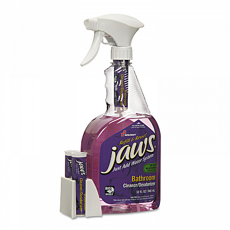 7930016005750, SKILCRAFT JAWS Bathroom Cleaner/Deodorizer, Citrus, 6 Spray Bottles/12 Refills (6005750)