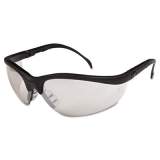 MCR Safety Klondike Safety Glasses, Black Matte Frame, Clear Mirror Lens, 12/Box (KD119BX)