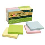 Redi-Tag 100% Recycled Notes, 3 x 3, Four Colors, 12 100-Sheet Pads/Pack (26704)