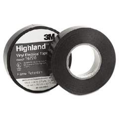 3M Highland Vinyl Commercial Grade Electrical Tape 16720, 0.75" x 66 ft, Black