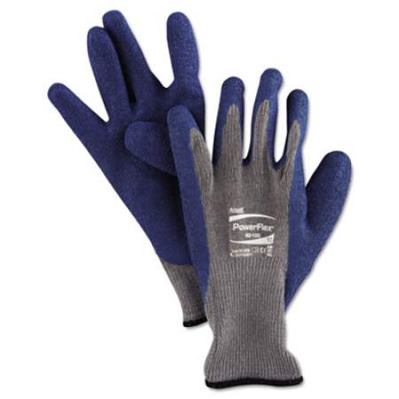 AnsellPro PowerFlex Gloves, Blue/Gray, Size 10, 1 Pair (8010010PR)