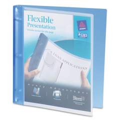 Avery Flexible View Binder with Round Rings, 3 Rings, 0.5" Capacity, 11 x 8.5, Blue (17670)