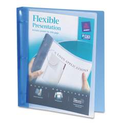 Avery Flexible View Binder with Round Rings, 3 Rings, 1" Capacity, 11 x 8.5, Blue (17675)
