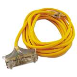 CCI Polar/Solar Outdoor Extension Cord, 25ft, Three-Outlets, Yellow (03487)