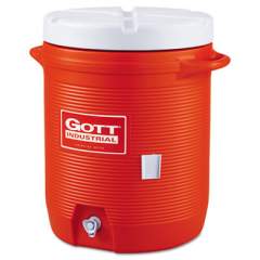 Rubbermaid Commercial INSULATED BEVERAGE CONTAINER, 10 GAL, 15.85 DIA. X 20.5 H, ORANGE/WHITE (1610ISORAN)