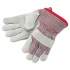 MCR Safety Economy Grade Leather Gloves, White/red, X-Large, 12 Pairs (1200XL)