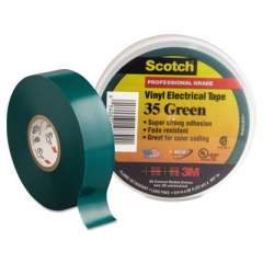 3M Scotch 35 Vinyl Electrical Color Coding Tape, 3" Core, 0.75" x 66 ft, Green (10851)
