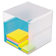 deflecto Stackable Cube Organizer, 6 x 6 x 6, Clear (350401)