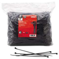 GB Standard Cable Ties, 8" Long, 0.17" Wide, 0.06" Thick, UV Black (46308UVBMN)