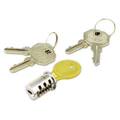 Key-Alike Lock Core Set for Alera Metal Lateral File Cabinets, Steel Desks, Brushed Chrome (KCSDLF)