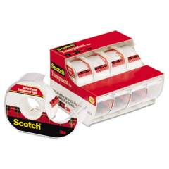Scotch Transparent Tape In Handheld Dispenser, 1" Core, 0.75" x 70.83 ft, Transparent, 4/Pack (4184)