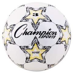 Champion Sports VIPER Soccer Ball, No. 3 Size, 7.25" to 7.5" Diameter, White (VIPER3)