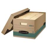 Bankers Box STOR/FILE Medium-Duty Storage Boxes, Legal Files, 15.88" x 25.38" x 10.25", Kraft/Green, 12/Carton (1270201)